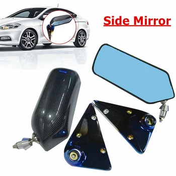 

Universal Carbon Fiber Side Rear View Mirror with Blue Mirror Surface for F1 Racing