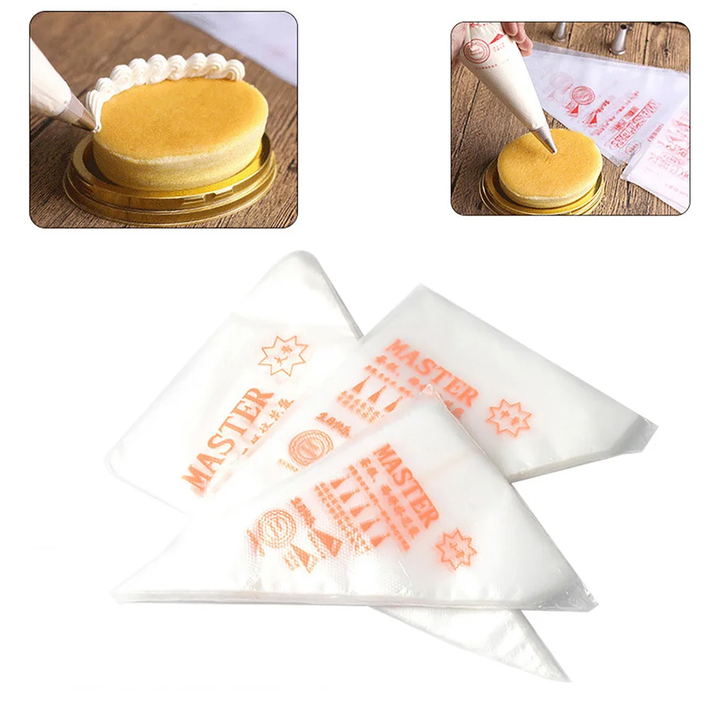 

100/200/300pcs Disposable Pastry Bags Cake Decorating Piping Icing Bag Kitchen Bags Cup Food Preparation Cake Baking Tools