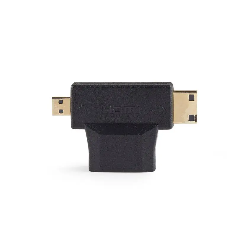 Centechia 3 в 1 HDMI к Micro HDMI Мужской мини HDMI мужской 1,4 женский кабель адаптер T Форма конвертер для HDTV 1080p HDMI кабель
