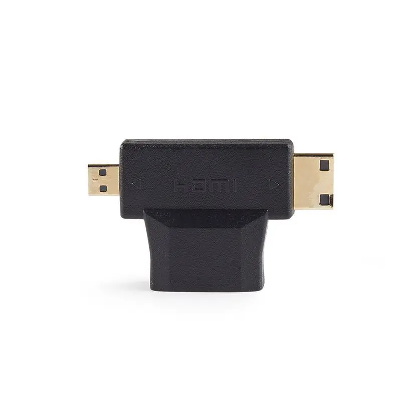Centechia 3 в 1 HDMI Micro штекер Mini 4 гнездовой адаптер для кабеля T образный конвертер HDTV