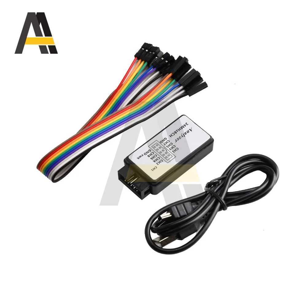 USB Logic Analyzer 24MHz 8 Channel 24M/seconds Logic Analyzer Debugger For ARM FPGA Logic