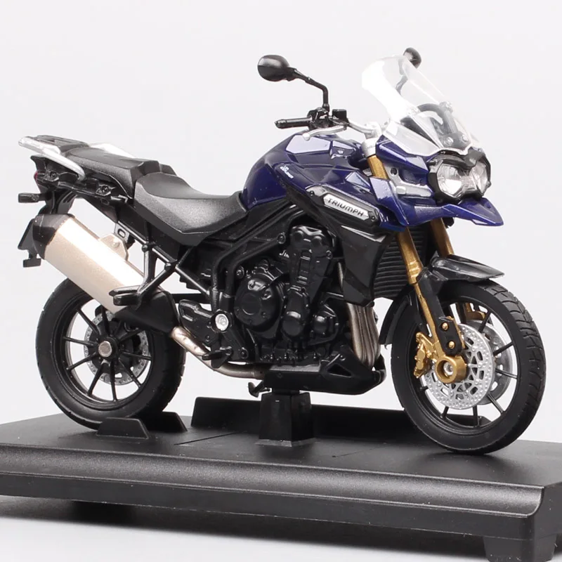 Маленький детский гоночный мотоцикл Welly Triumph Tiger Explorer 1/18 1200 Литые и игрушечные
