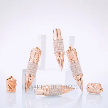 

10/30/50pcs Empty Carrot Shape Lipstick Tube Rose Gold Pearl Crown Lip Balm Tube Refillable Bottle Cosmetic Lip Rouge Container