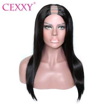 

Cexxy U Part Wigs Straight 2*6 180% Density Remy Human Hair Wigs For Women U Shape Clip in Wigs Brazilian Human Hair Extension