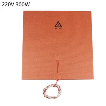 

300*300mm 220V 300W Silicone Rubber Heating Pad For 3D Printer Heating Bed