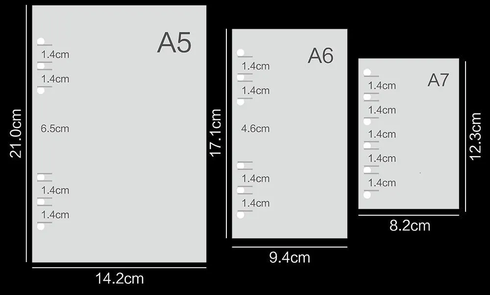 30 шт./лот A7 123 х 82 мм высокое качество кольцо связующего Тетрадь вставить заправки 6 отверстий вкладыш спираль дневник планировщик 100 г Бумага