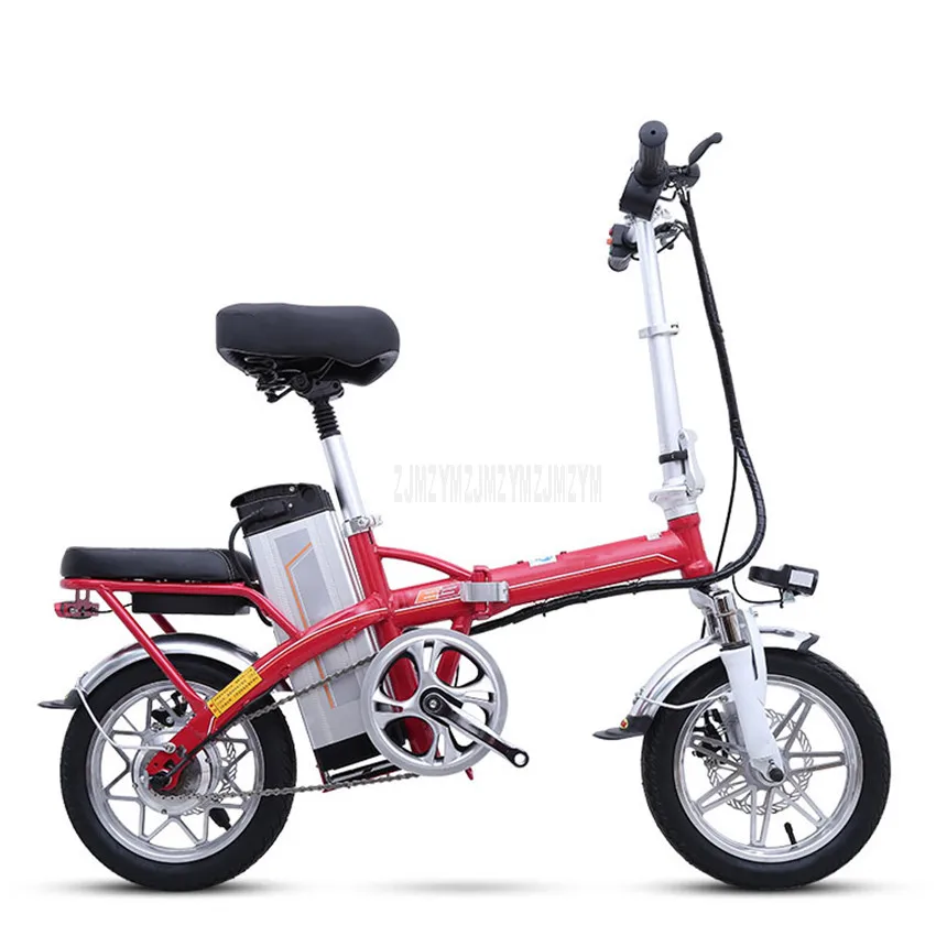 Top Mini Bike Folding Electric Bike 14inch Wheel 240W Motor E Bike Electric Bicycle Scooter Two Seat 48V 10AH/12.5AH Lithium Battery 5