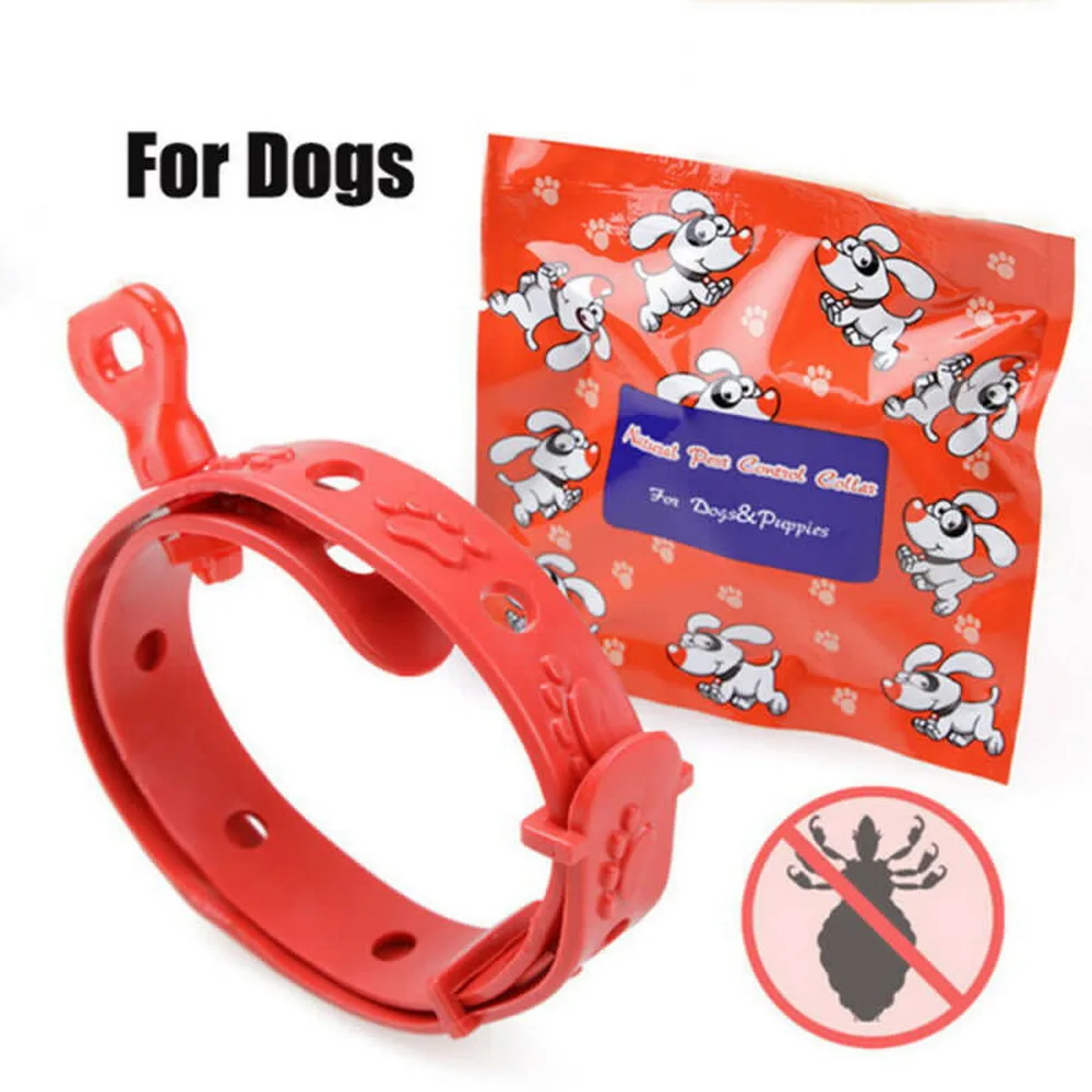 For Dog Ошейник для кошек, собак, блох, регулируемый ошейник, анти-клещи, быстрое удаление, защита для домашних животных, резиновое ожерелье, товары для кошек - Цвет: For Dog