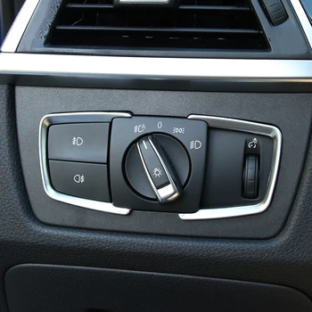

Car Headlight Switch Frame Trim Adjustment Circle Sticker For BMW 3 4 Series 2013-19 X5 3GT F15 F30 F31 F32 F33 F34 F36