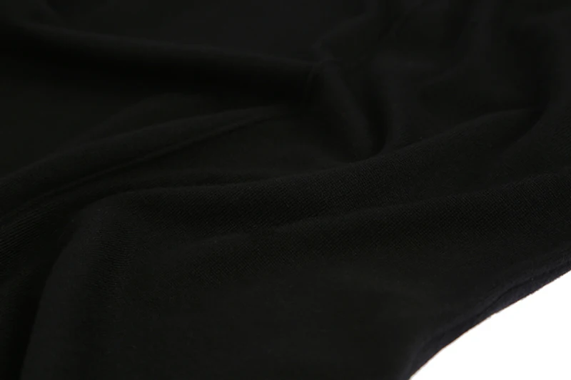 [EAM] Black Ruffles Knitting Sweater Loose Fit