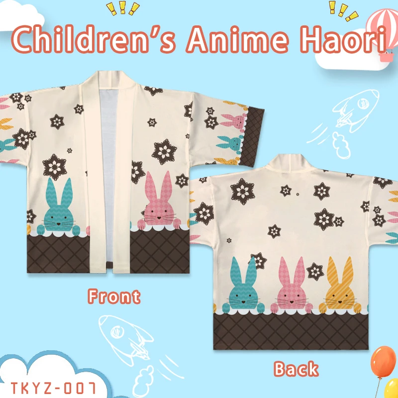 ELBCOS космический корабль Touken Ranbu Demon Slayer Doraemon Rabbite Totoro PikaQ Cat Crayon Shin-chan Детские аниме хаори халаты - Цвет: TKYZ-007