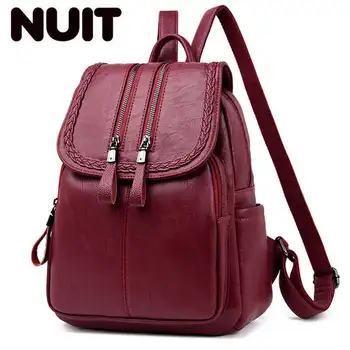 

Fashion Woman Backpacks High Quality Leather Backpack Sac A Dos School Bags For Teenagers Girls Bagpack Mochilas Mujer 2020