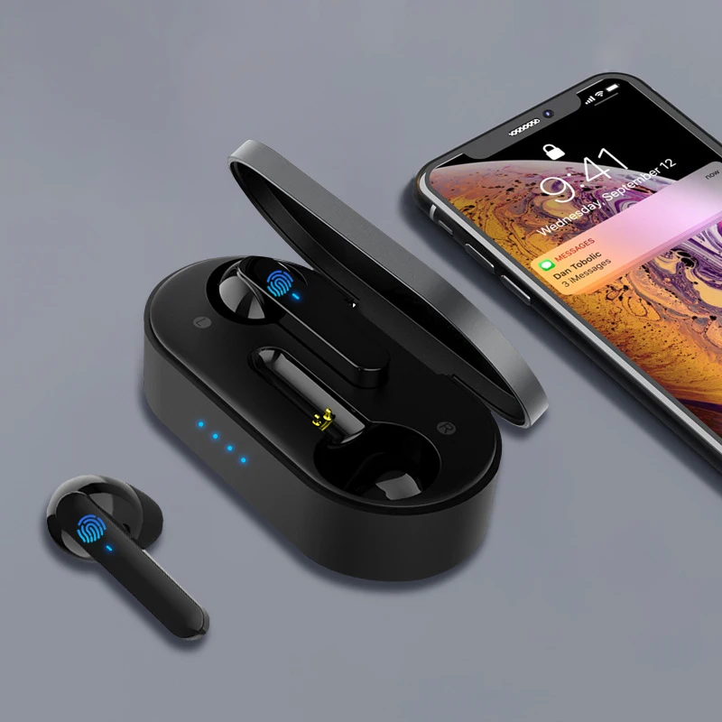 

TWS HIFI BT5.0 Bluetooth Wireless Earphones Noise Cancelling Sport Headset Stereo Smart Touch In-ear Earbuds THDZ T10