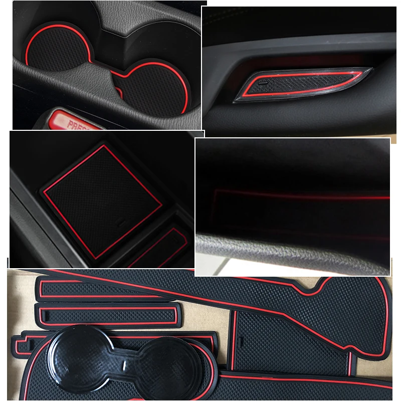 Anti-Slip Mat For Toyota Prius 50 XW50 Gate Slot Coaster Anti-Dirty Door Groove Mat Car Interiors Gel Pad Rubber Mat