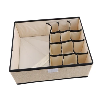 

13 Grid Multi-Functional Underwear Storage Box Fabric Covered Storage Box Washable Socks Underwear Storage Box
