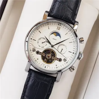 

Luxury Watch Automatic Mechanical Calendar 44mm Large Steering Wheel Sapphire Watch Stainless Steel Business