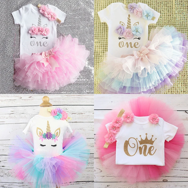 Robe Tutu D Ete Pour Bebe Fille De 12 Mois Tenue Pour Le 1er Anniversaire Vetements De Bapteme Aliexpress