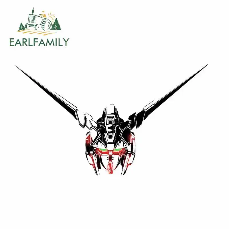 

EARLFAMILY 13cm x 12.2cm GUNDAM Car Sticker Polyethylene JDM Sunscreen Waterproof Car Door Protector Accessories Cartoon Oem