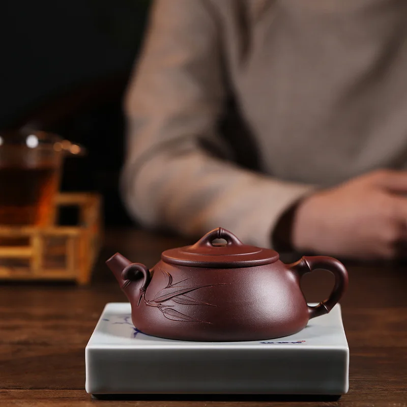 

are recommended by the manual home Tibetan red sand purple bamboo mud stone gourd ladle pot of boutique tea gift sets