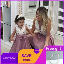 Милое платье принцессы с цветочным узором для девочек костюм пыльного цвета детское платье для первого причастия без рукавов для маленьких девочек