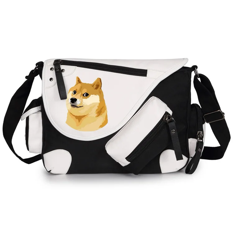 

Kabosu Sauce Lively Hurt Contrast Color Shoulder Bag Doge God Annoying Dog School Bag Anime Peripheral Mask Knight kai wu