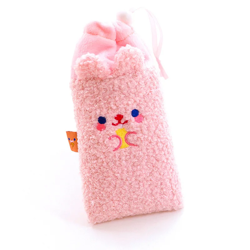 Pink Медведь очки чехол s Стекло es сумка Bentoy Милая Фанни Защита от солнца стекло es сумка плюшевый стеклянный чехол Портативный солнцезащитный стеклянный чехол для глаз контакты чехол - Цвет: Pink