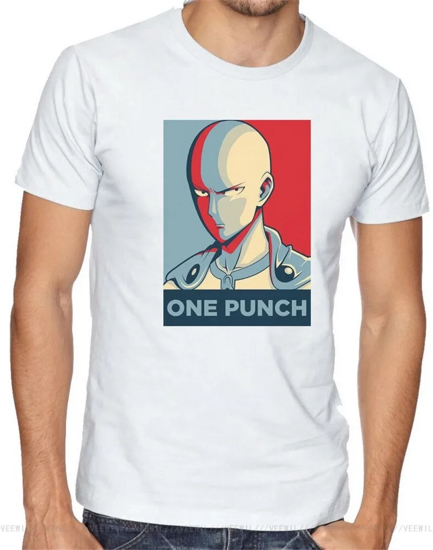 One Punch Man Wanpanman японского аниме Манга для мужчин и женщин унисекс Мужская футболка