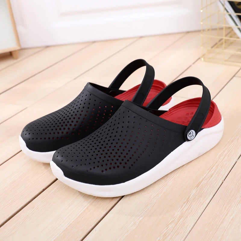 

2020 Summer New Men's Sandals EVA Lightweight Hollow Beach Slippers Non-slip Men Women Garden Clog Shoes Casual Flip Flops