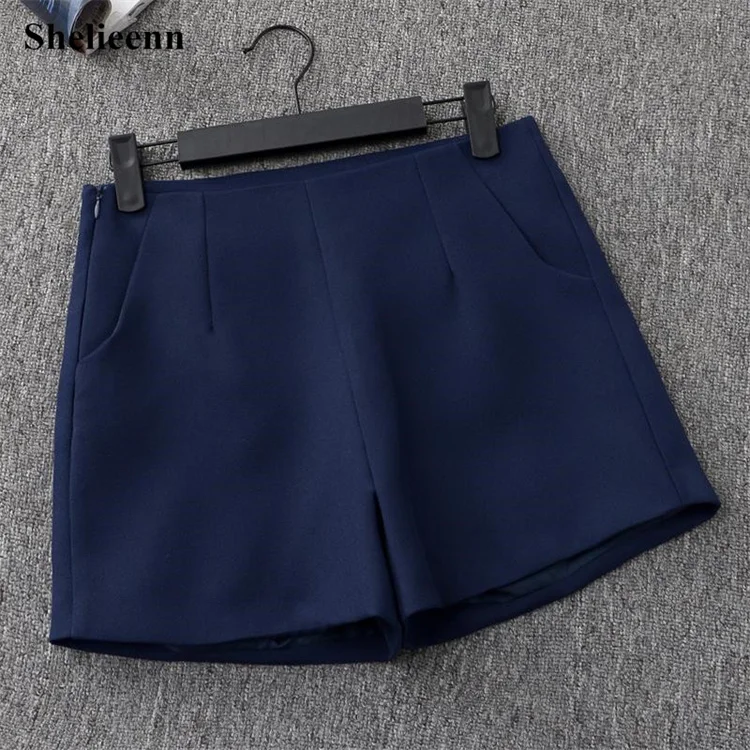 dolphin shorts 2021 Summer New Fashion Shorts Women High Waist Wide Leg Shorts Casual Suit Shorts Women Solid Color Short Pants Ladies Shorts bermuda shorts