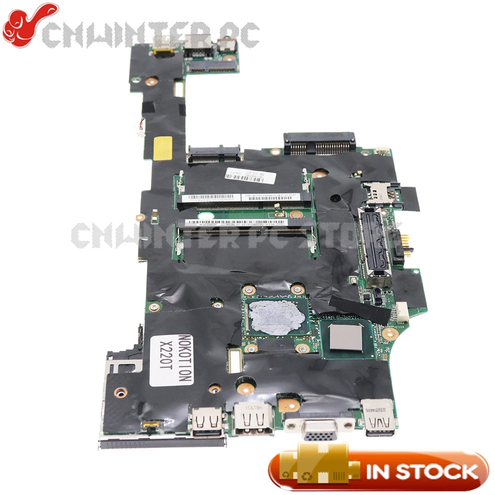 NOKOTION For Lenovo Thinkpad X220T X220 Tablet Laptop Motherboard FRU 04Y1814 04W3380 I7-2640M CPU