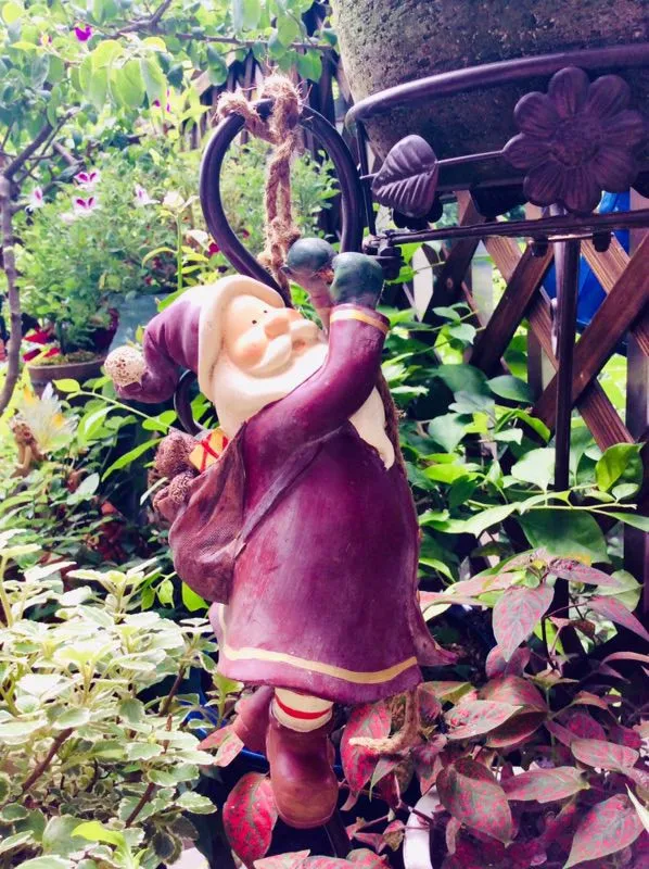 Наружная садовая Смола карликовая скульптура ручной работы двора сада Санты висячие украшения вилла парк статуэтки декорации