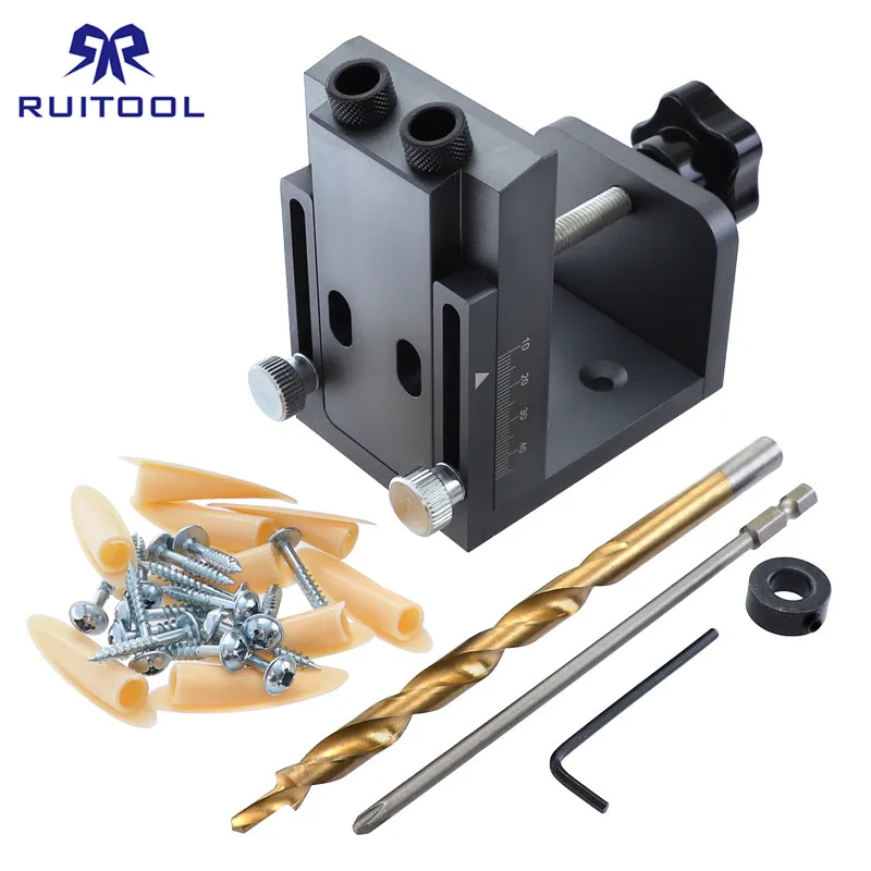 PocketHoleJig9mmWoodDrillAluminumAlloyDowelJigPocketHole