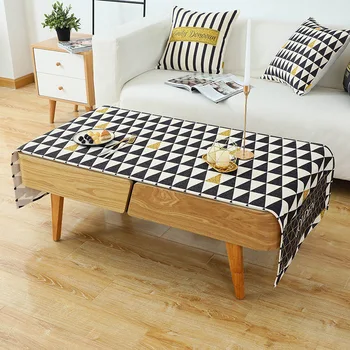 

The Nordic Cotton Table Cloth Coffee Table Drape Waterproof Anti-Scald Oil Disposable Tablecloth Living Household