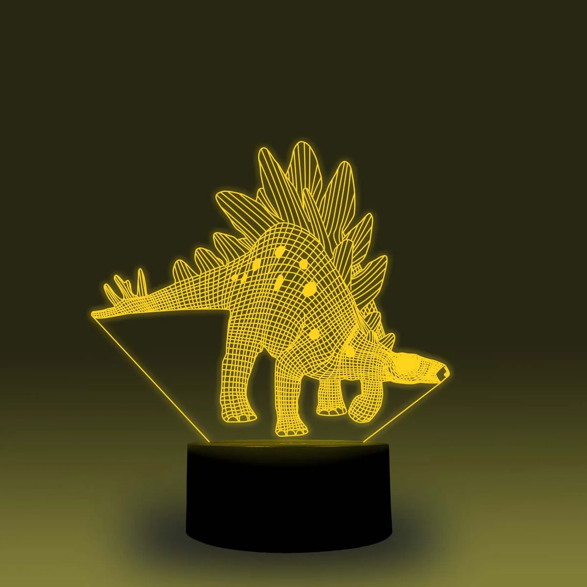 NiteApps 3D Stegosaurus динозавр RGB светодиодный ночник настольная лампа иллюзия Лампа подарок на день рождения приложение/сенсорное управление