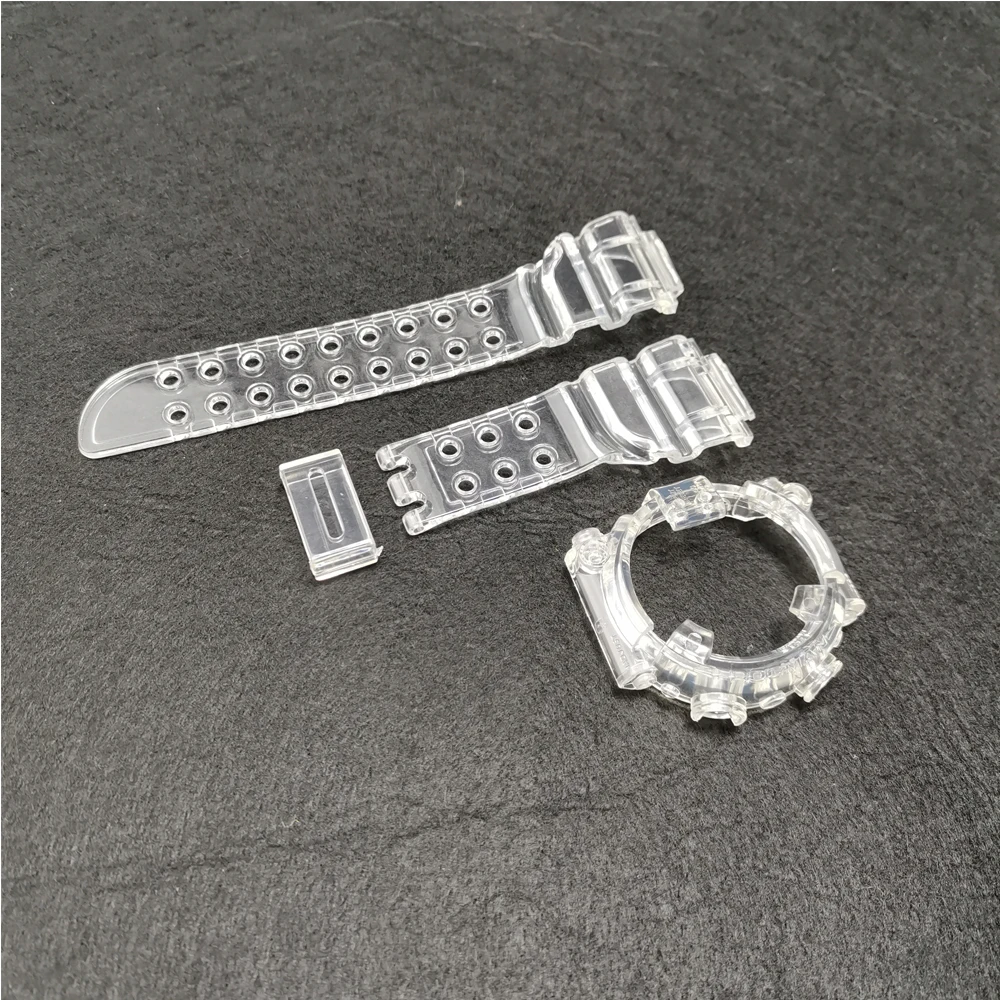 Набор для DW8200 ободок ледяной прозрачный ремешок для часов Ремешок для часов крышка браслета силиконовая Замена DW8200 ремешок