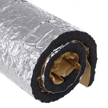 

4Pcs 25x50cm 10mm Car Sound Deadener Mat Noise Bonnet Insulation Deadening Hood Engine Firewall Heat Aluminum Foam Sticker