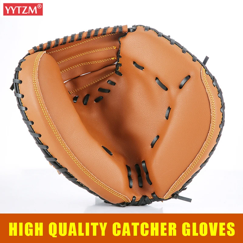 12.5'' Baseball Catcher Gloves thick PVC Imitation Cow Leather Gamer Glove Adult Catch Guantes de beisbol Self Defense Weapon 12.5'' Baseball Catcher Gloves thick PVC Imitation Cow Leather Gamer Glove Adult Catch Guantes de beisbol Self Defense Weapon