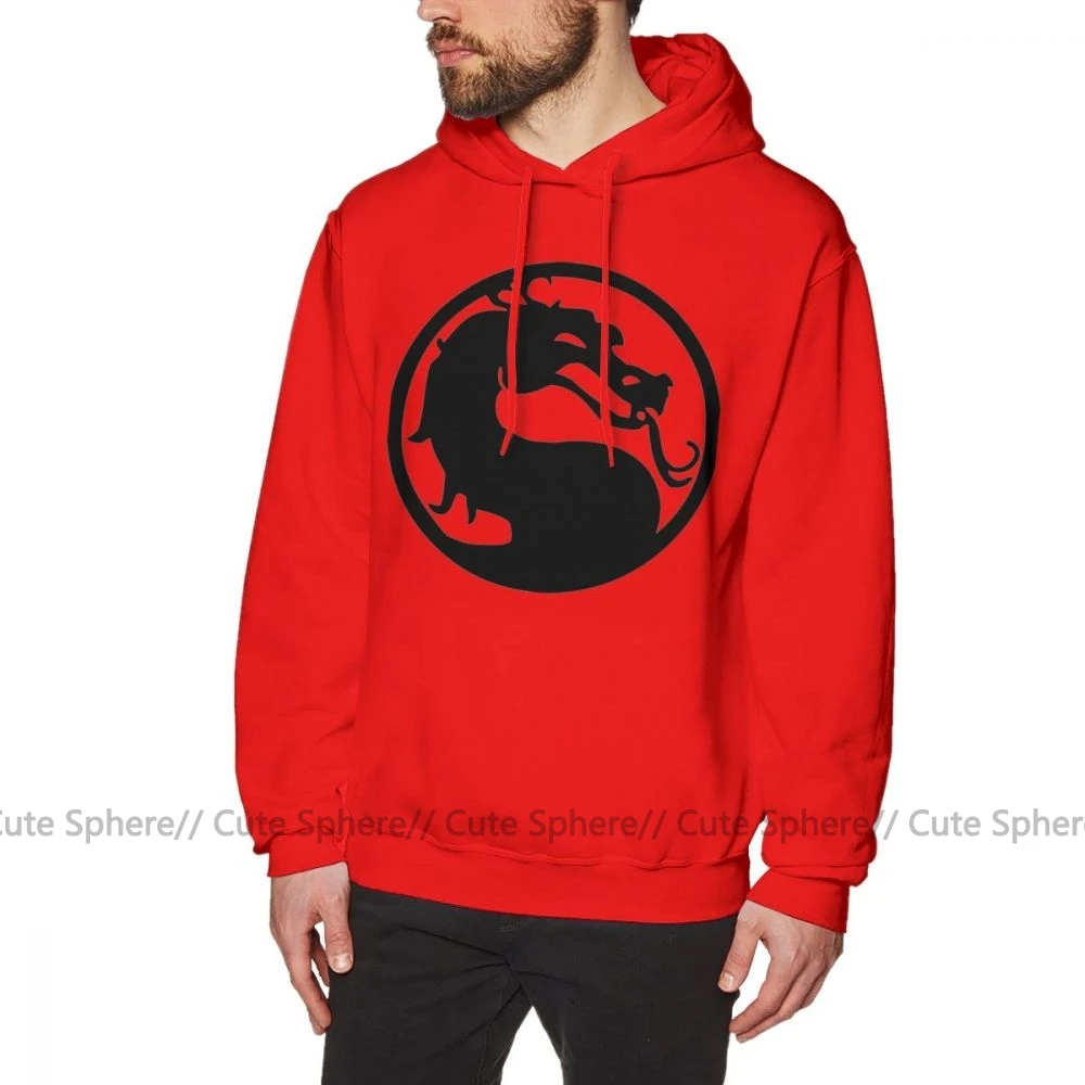 Mortal Kombat Толстовка Mortal Combat толстовки XXL длинный пуловер Толстовка стильная красная уличная хлопковая Теплая мужская Толстовка - Цвет: Red