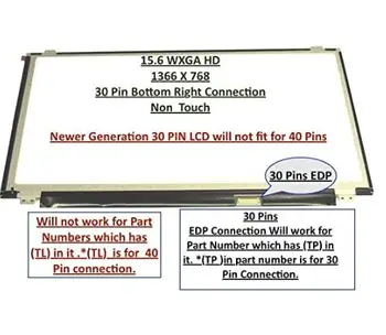 

15.6" 30PIN eDP Slim Laptop Screen Display NT156WHM-N42 (Or Compatible Model)