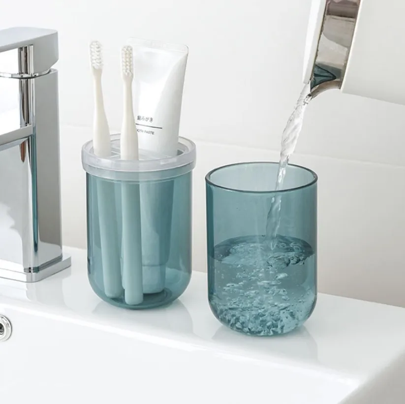 

Portable Transparent Washing Cup, Multi-function Dental Washing Set, Toothbrush Cup, Dental Set, Travel Toothbrush Storage Box