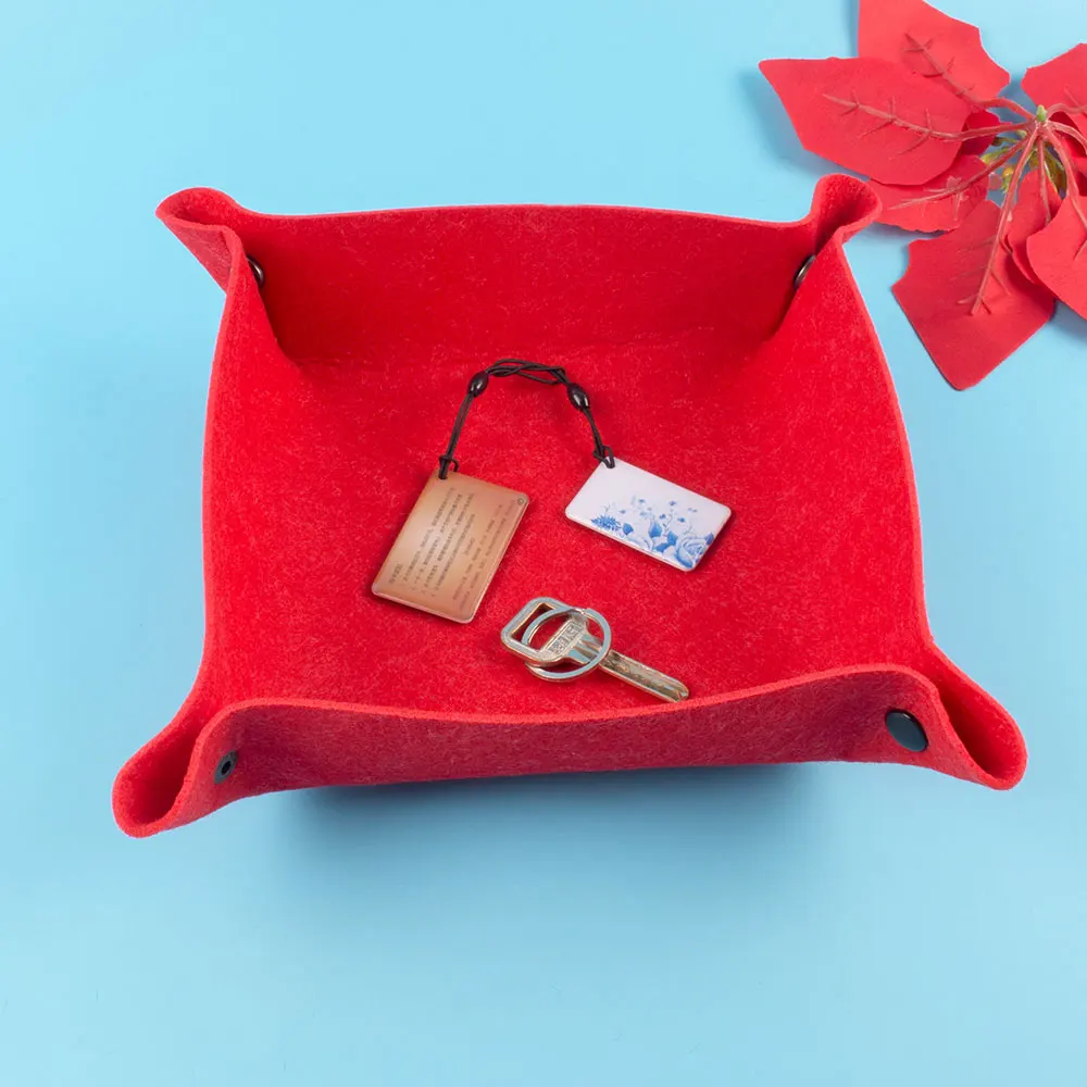 Fabric Felt Desktop Sundries Storage Tray Wearable and Durable Foldable use for Office Livingroom Coffee Table Storage Items Fabric Felt Desktop Sundries Storage Tray Wearable and Durable Foldable use for Office Livingroom Coffee Table Storage Items