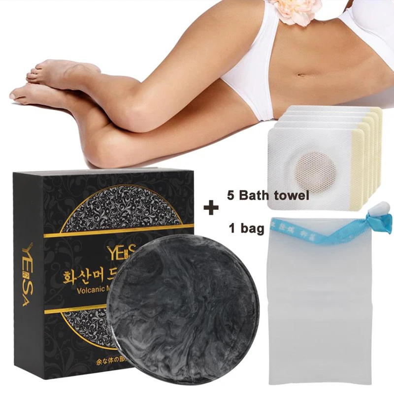 Volcanic Clay Coffee Slimming Soap Bar Skin Whitening Body Clear Anti Bacterial