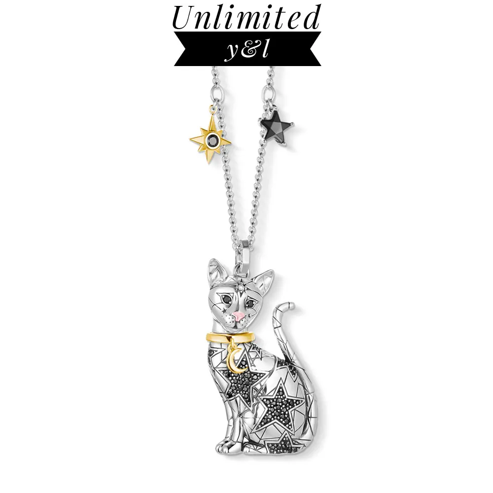 

Cat Pendant Necklaces Women Men Magic Star 925 Sterling Silver Thomas Style Fashion Good Link Chain European 2020 New Jewelry