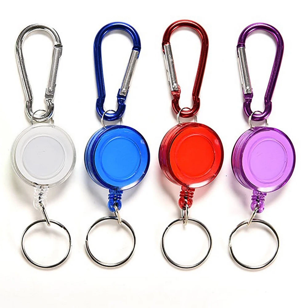 Pack De 3 Llaveros Retráctiles Con Clip - Extensibles Hasta 65 Cm, Para Tarjetas, Llaves E Insignias