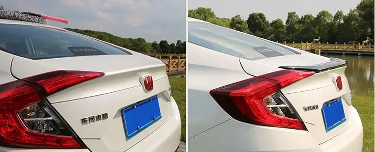 ABS углеродного волокна заднее крыло багажника выступ Спойлеры для Honda Civic