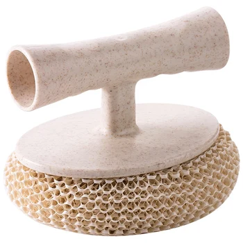 

8Pcs Bamboo Fiber Pot Brush PP Short Handle Hand Held Detachable Cleaning Brush Household Daily Necessities