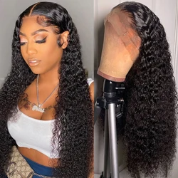 Curly Human Hair Wig 13x6 Lace Front Wig For Women Preplucked and Bleached Knots Lace Wig  HD Transparent 5x5 Lace Closure Wig