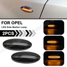 2Pcs For Opel Vauxhall Vectra B Mk1 1995 1996 1997 1998 1999 2000 2001 2002 2003 Dynamic LED Side Marker Light Turn Signal Lamp