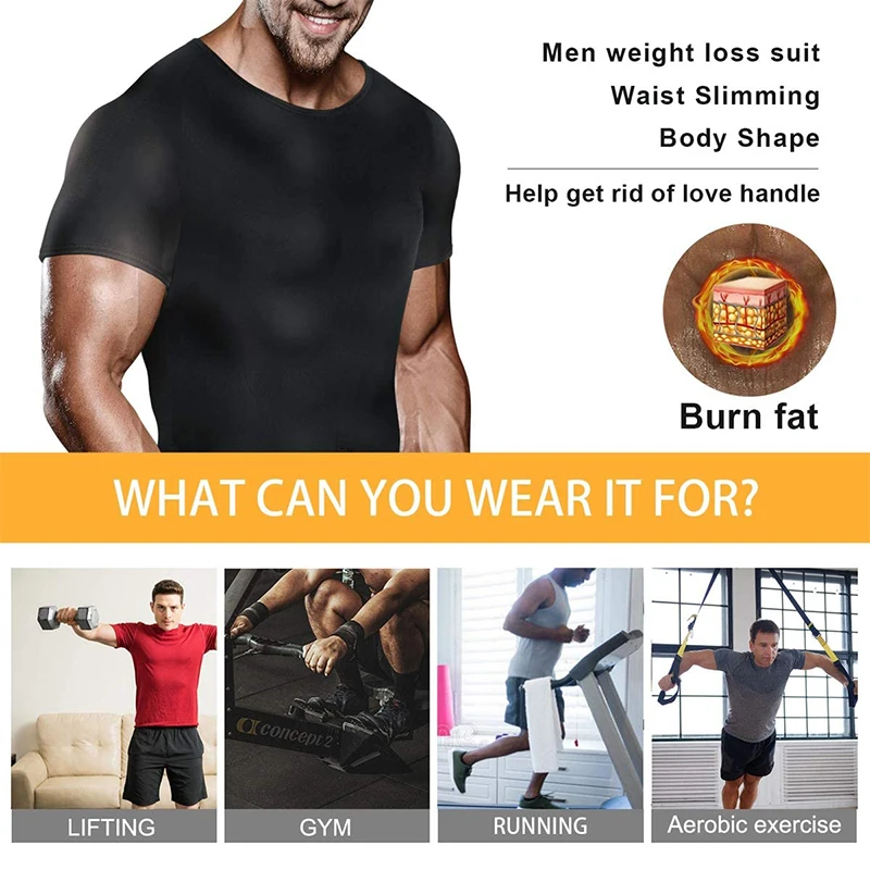 Sauna Sweat Body Shaper Vest Men's Tank Top Abdominal Binder Slimming Belt Fitness Shapewear Heat Trapping Corset Therno Shirt