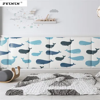 

Custom size whale pattern kids anti-collision soft wall stickers bed mat tatami baby anti-collision cartoon stereo wall stickers